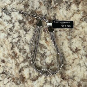 Banana Republic Silver Multi-Strand Chain Bracelet Adjustable OS Type